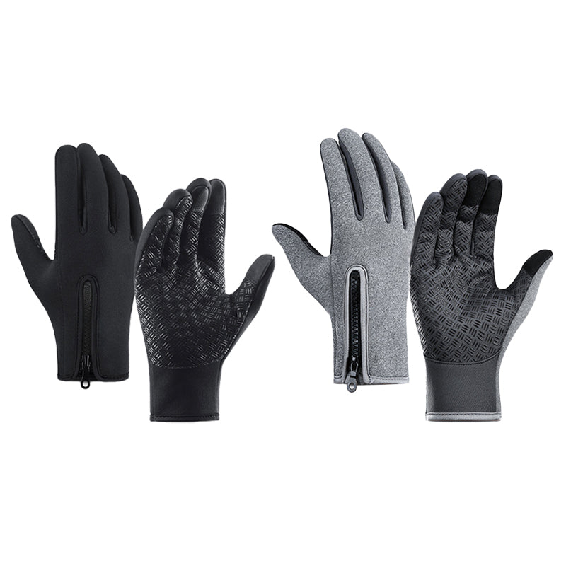 Front view of the index finger on a unisex thermal glove, showing the conductive material for touchscreens