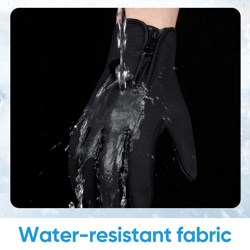 Side profile of a unisex glove, emphasizing its windproof and waterproof fabric for outdoor adventures