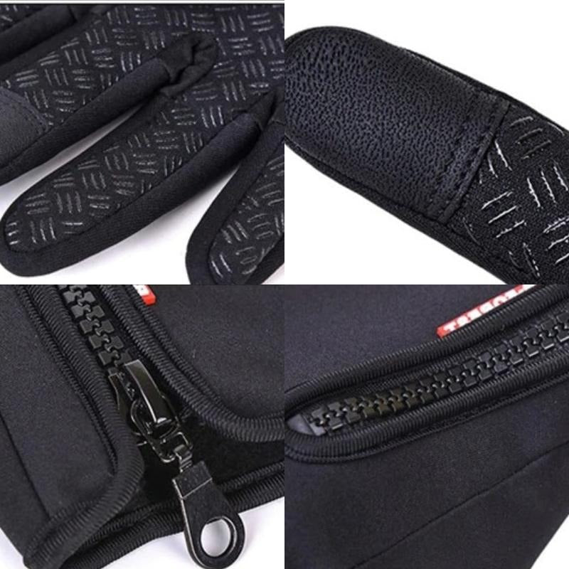 Anti-slip, windproof winter gloves for outdoor gear, fleece-lined for ultimate warmth.