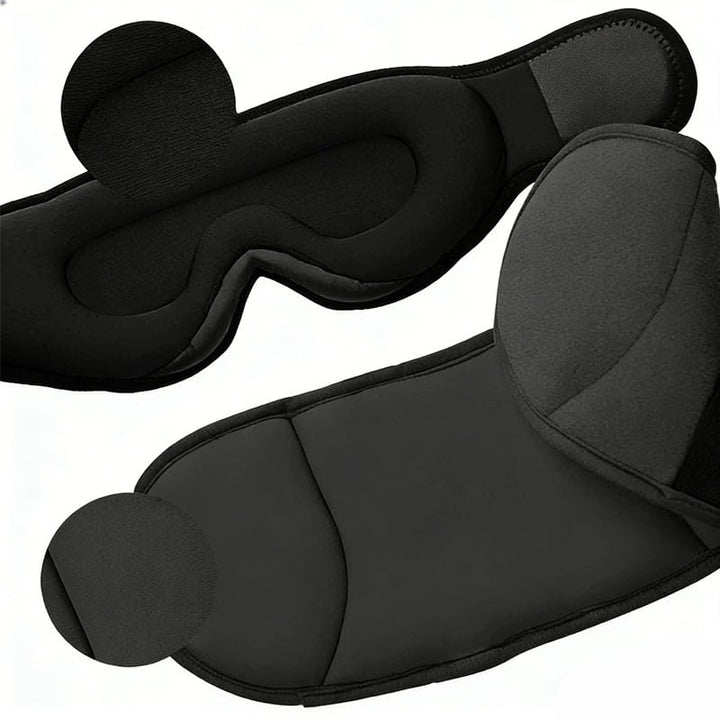 Premium travel comfort set: memory foam neck pillow with head support and eye mask included