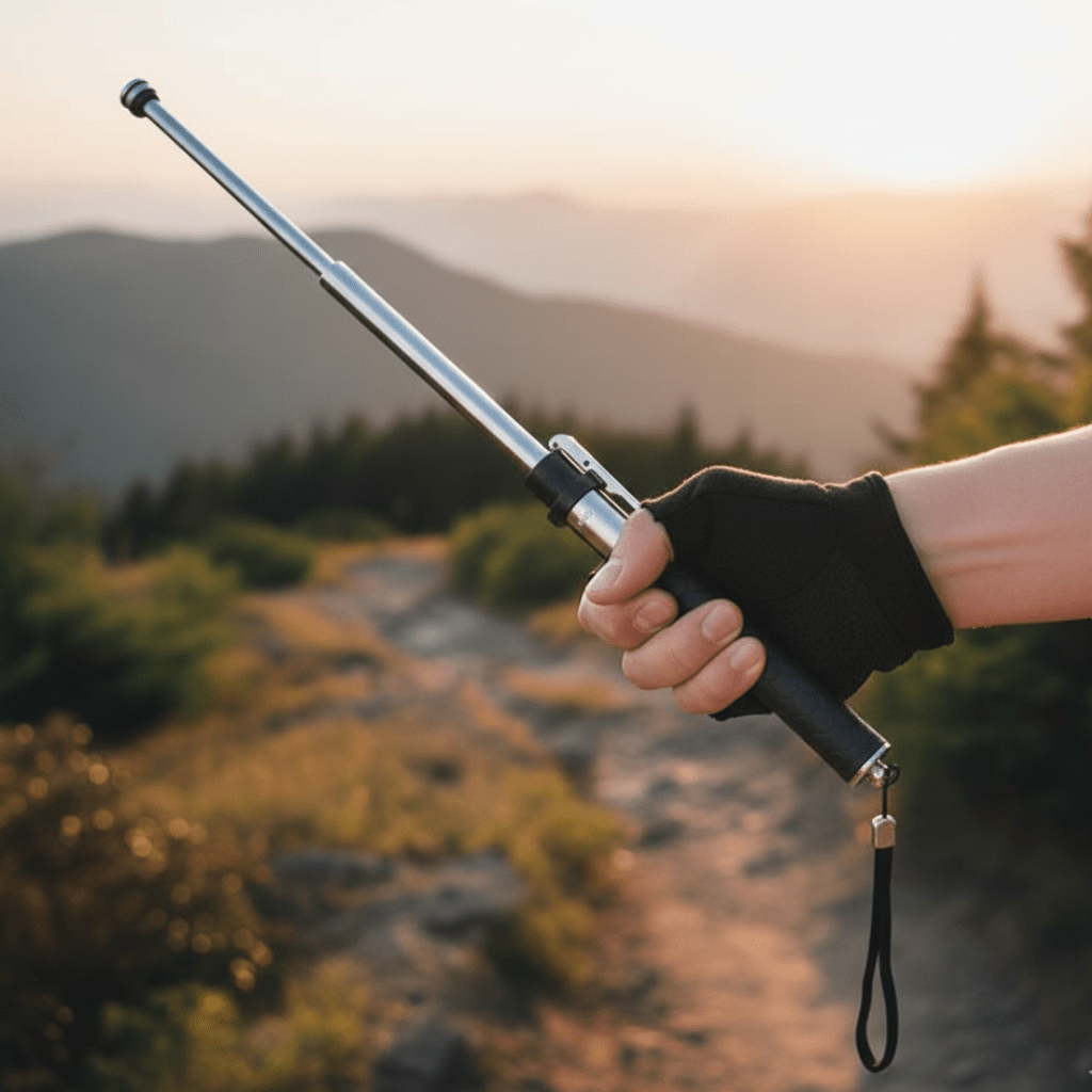 Unisex trekking pole for reliable hiking support & outdoor safety. Lightweight & adjustable.