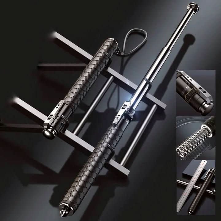 Ergonomic anti-slip trekking pole provides reliable support for hiking, travel & personal safety.