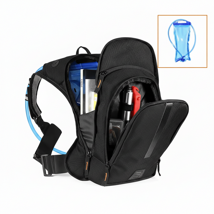 Breathable, ultra-light 10L hydration backpack, perfect for outdoor cycling & marathon running. Unisex sports bag.