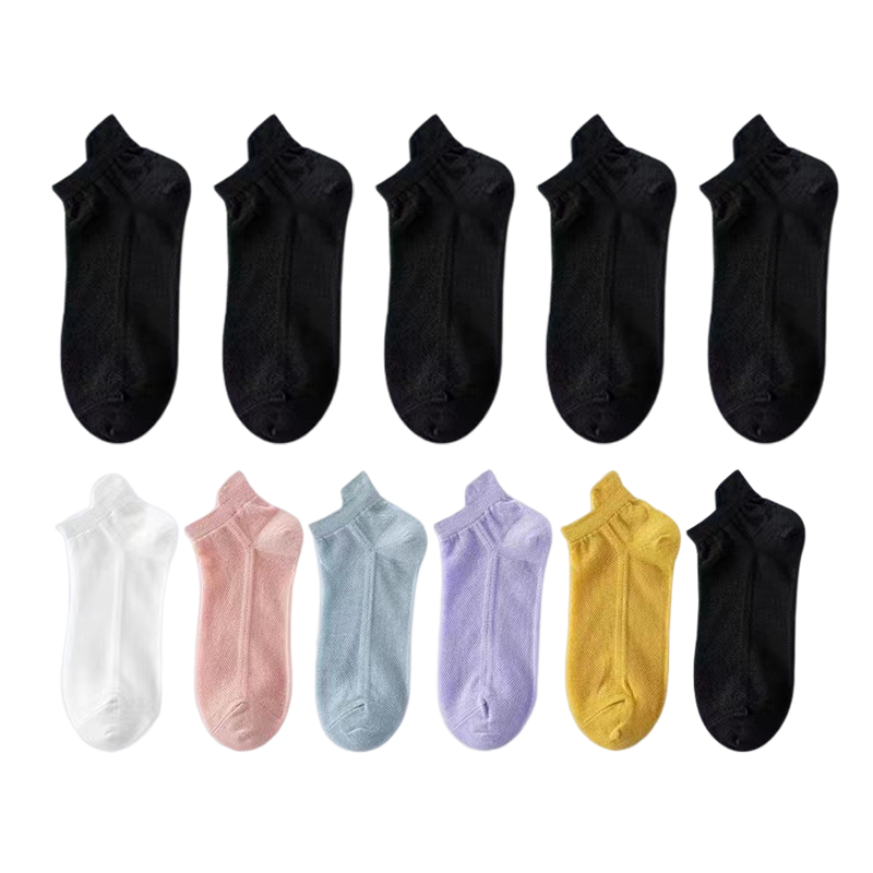 White Ultra-Thin No-Show Liner Socks, showing the innovative non-slip design for secure wear.
