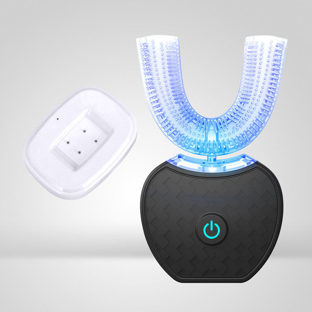 Rechargeable smart electric toothbrush with blue light for brighter teeth and better oral care.