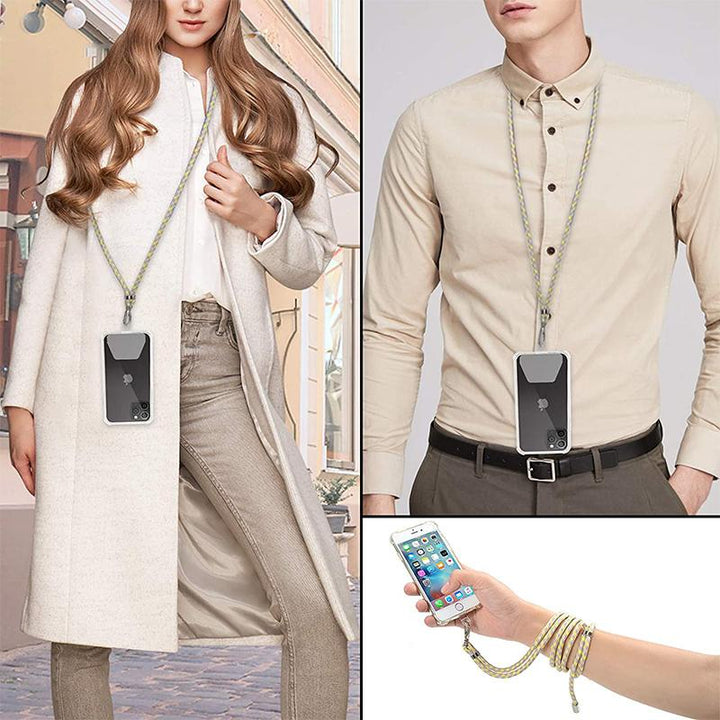 Hands-free tech gift: a grey universal detachable phone lanyard, perfect for cell phone holder functionality.
