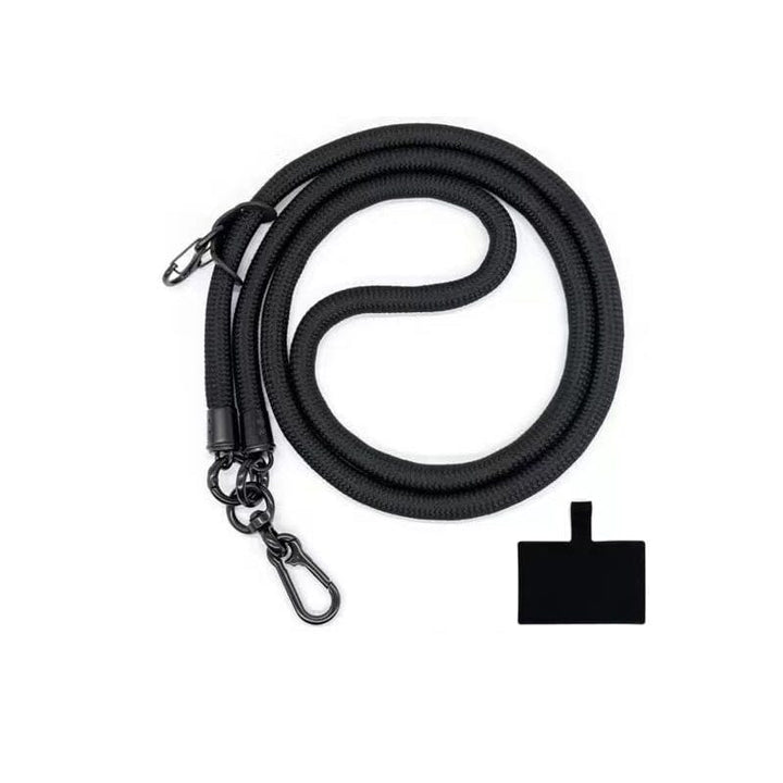 Packaging for the Universal Phone Crossbody Lanyard, highlighting its universal fit and anti-loss features.
