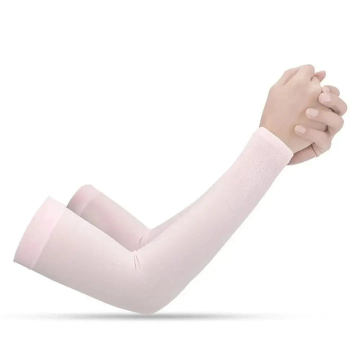 UPF 50 UV protection arm sleeves. Unisex design, perfect athletic wear & skin care for sunny days.