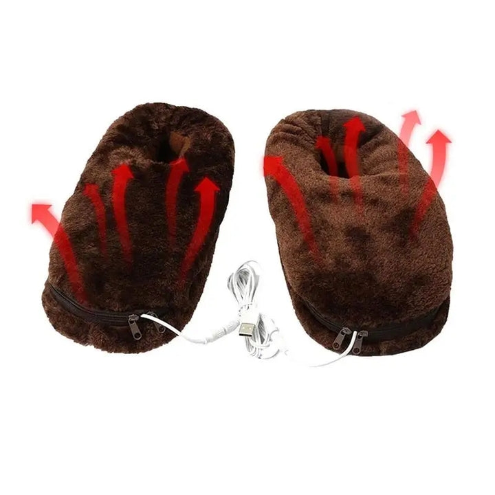 Cozy unisex winter slippers with USB heating. Ideal for men's & women's warm feet.