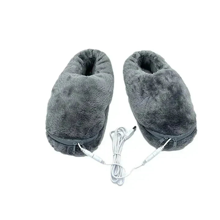 Comfortable home slippers with USB heating. Unisex design keeps feet warm & cozy.