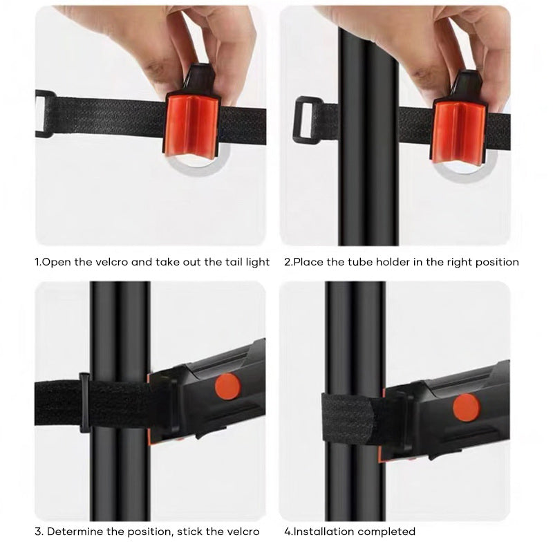 Unisex cycling safety gear: super bright LED taillight, micro USB charging