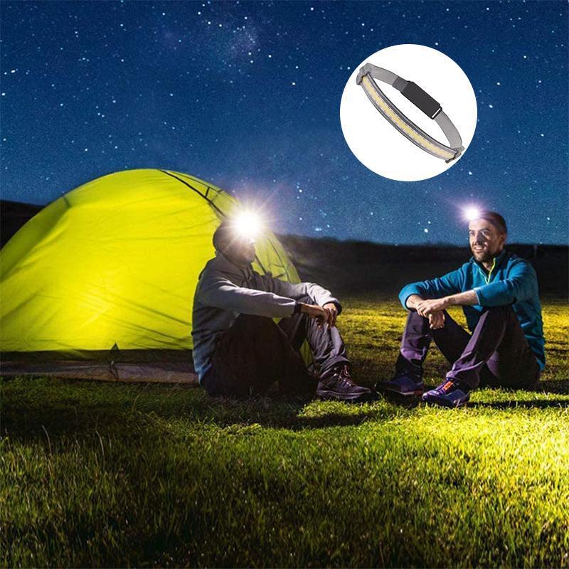 Bright LED headlamp with motion sensor activated, perfect for night running and hands-free use