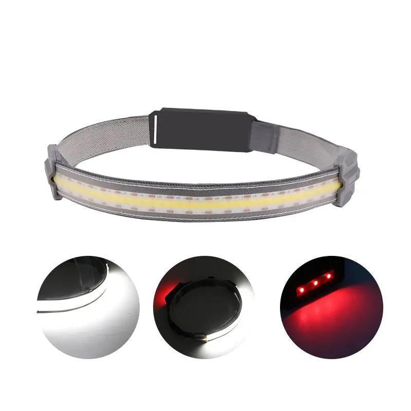 Durable LED headlamp, USB rechargeable battery, essential outdoor gear for any nocturnal activity