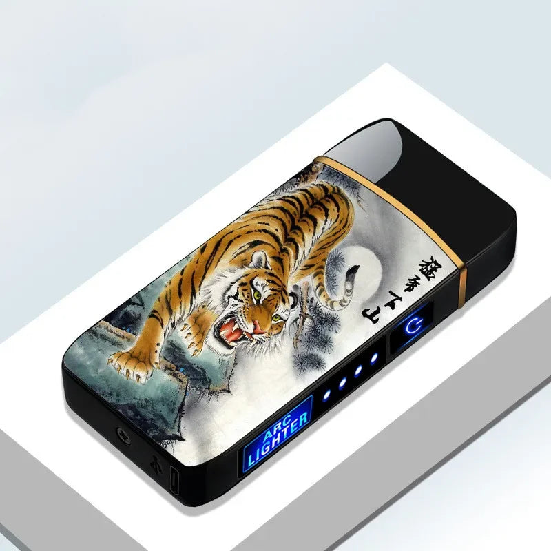 Daily essential: USB rechargeable plasma lighter. Windproof, flameless electric arc for convenience.