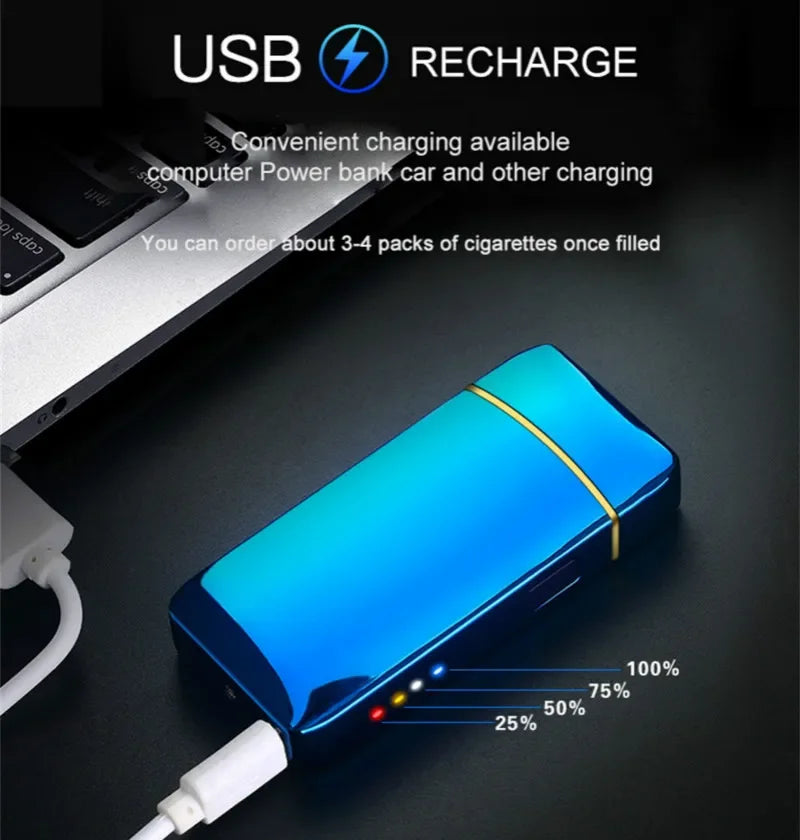 Eco-friendly USB rechargeable flameless plasma lighter for candles & pipes. Windproof.