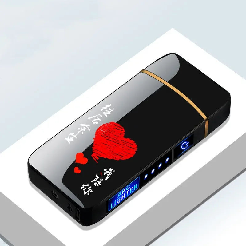 Safe flameless USB rechargeable plasma lighter. Windproof electric arc for indoor/outdoor use.