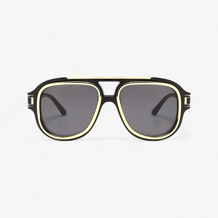 Retro style black sunglasses, unisex, lightweight, comfortable, offering essential UV400 eye protection.