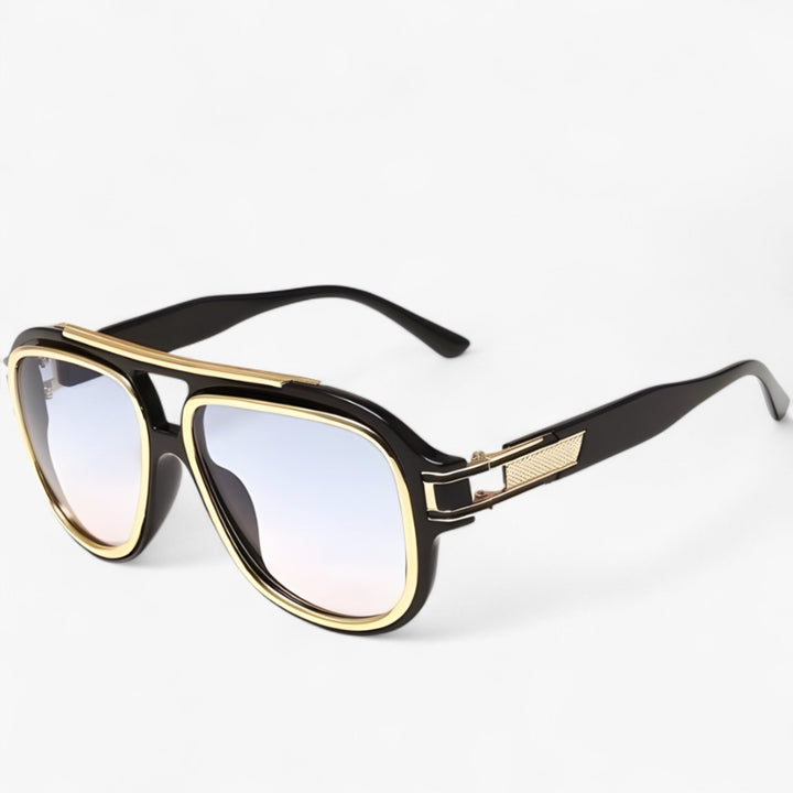 Lightweight black vintage sunglasses, a unisex fashion accessory for summer, with UV400 eye protection.