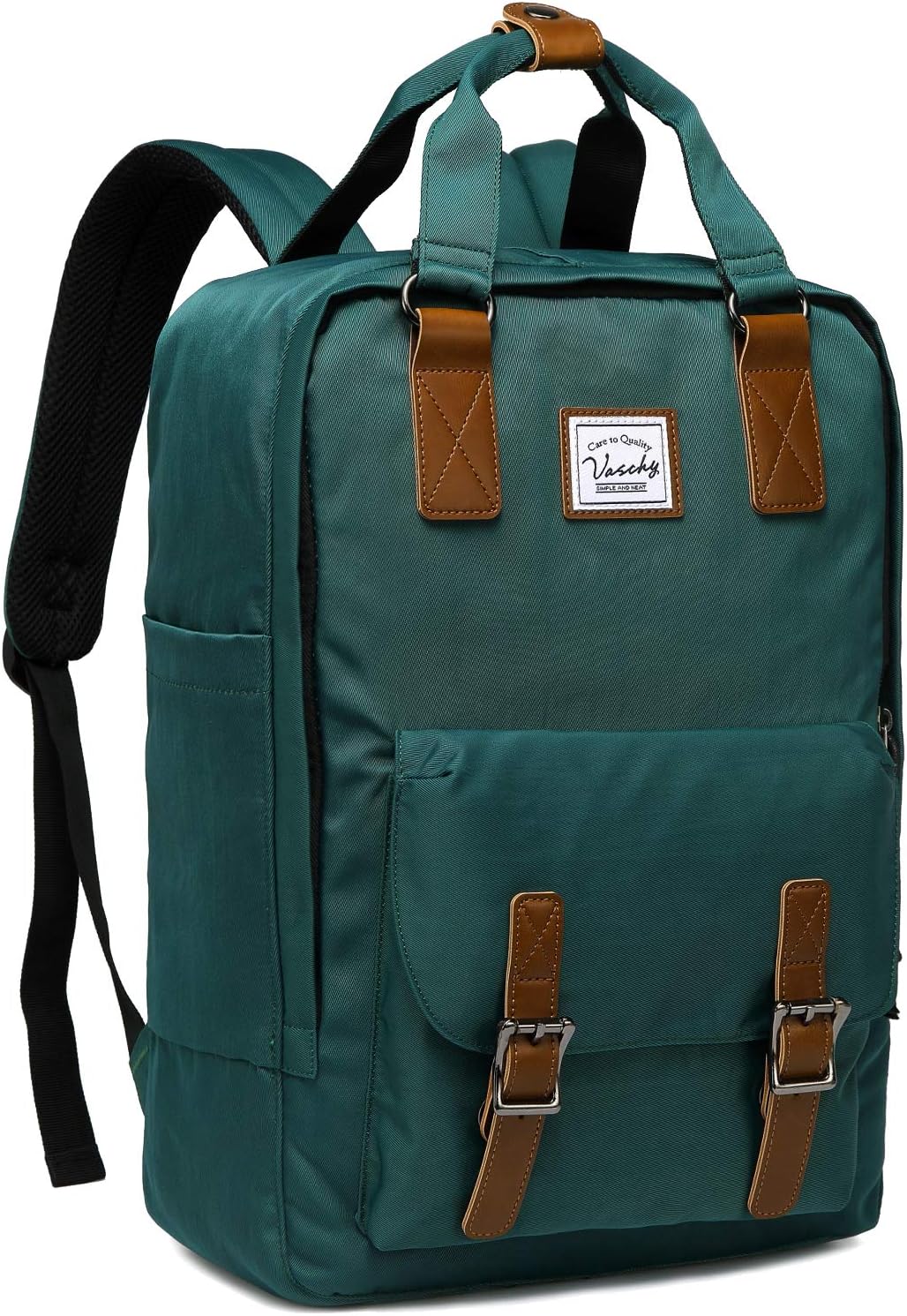 Functional vintage organizer backpack, water-resistant, with ample space for 15.6" laptop & daily gear.