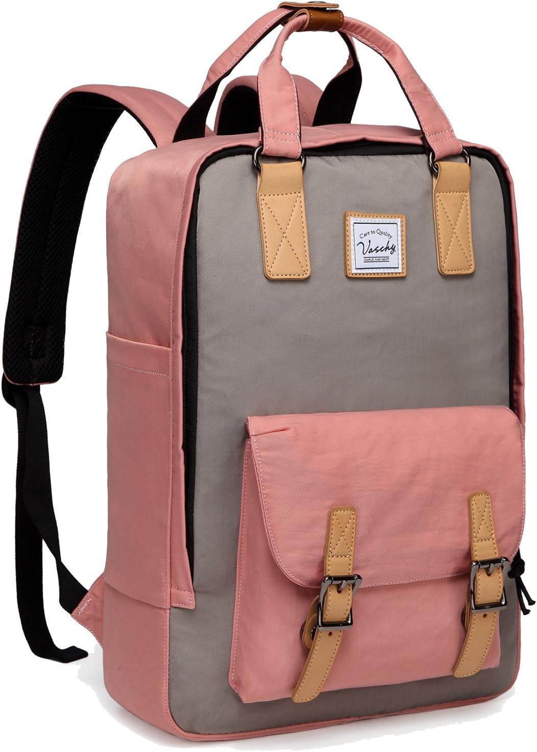 Organized 15.6" laptop backpack, vintage design, with padded compartment for tech and essentials.
