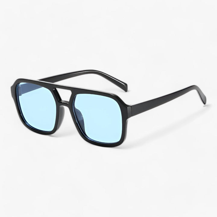 Stylish vintage oversized square sunglasses. Unisex eyewear with black frames offering full UV protection.