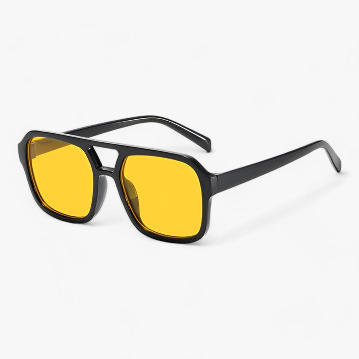 Trendy unisex vintage oversized square frame sunglasses. Fashion accessory providing essential UV protection.