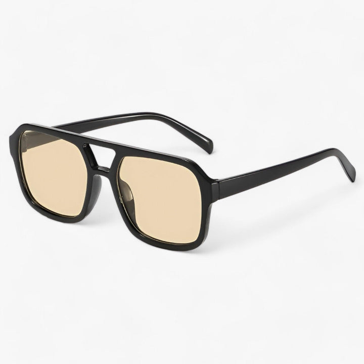 Bold unisex oversized square frame sunglasses. Vintage design with UV protective lenses for a retro look.