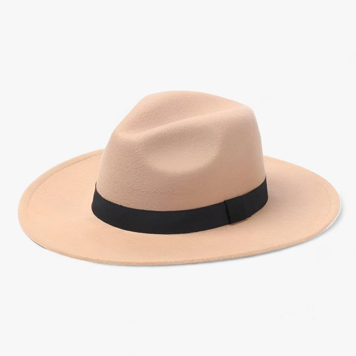 Stylish Beige Felt Fedora, a versatile vintage hat for casual or formal wear.