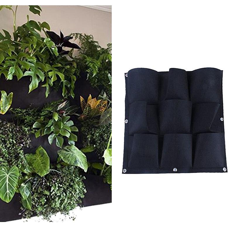 Gardening tool: felt planter bag, wall-mounted, creates an attractive vertical garden