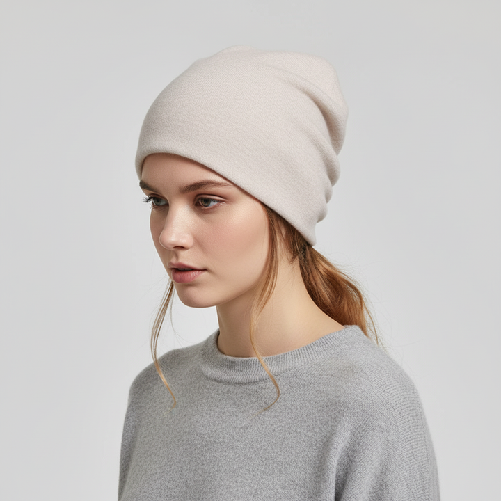 Essential unisex warm slouchy beanie. Ideal winter hat for cold weather. Cozy headwear, perfect fashion accessory for all.