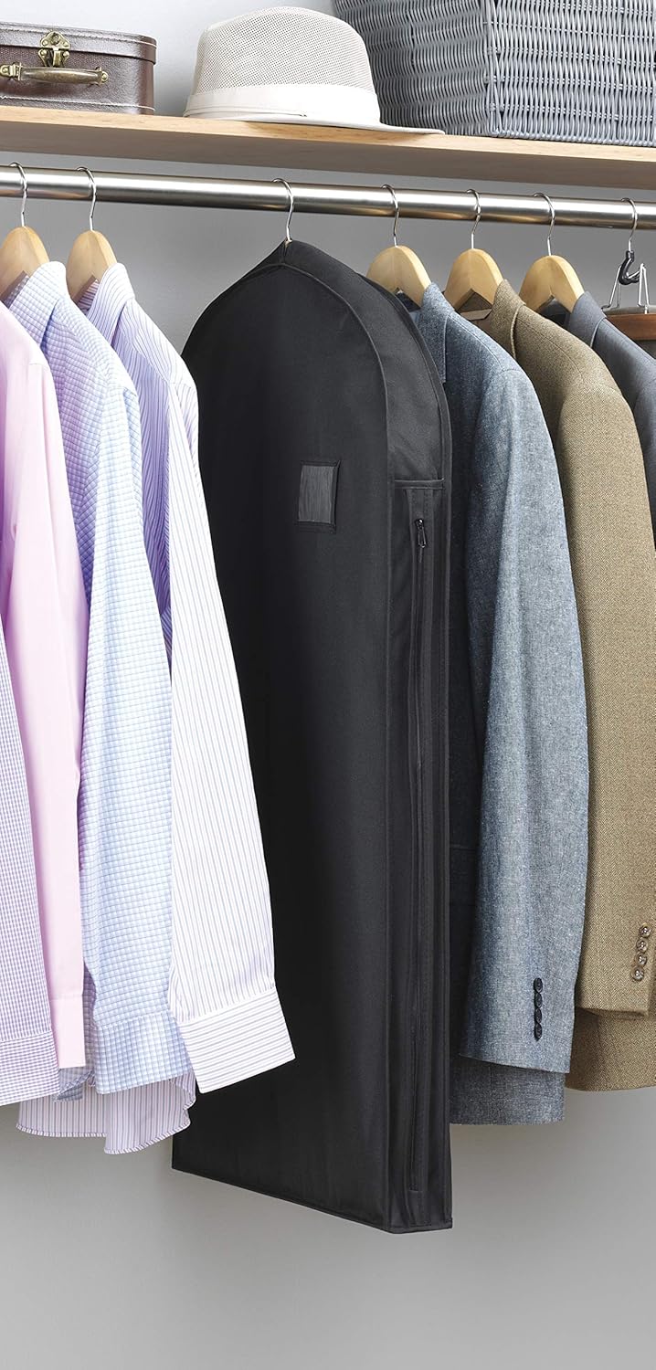 Essential travel gear: a unisex water-repellent garment storage bag to protect suits & dresses.