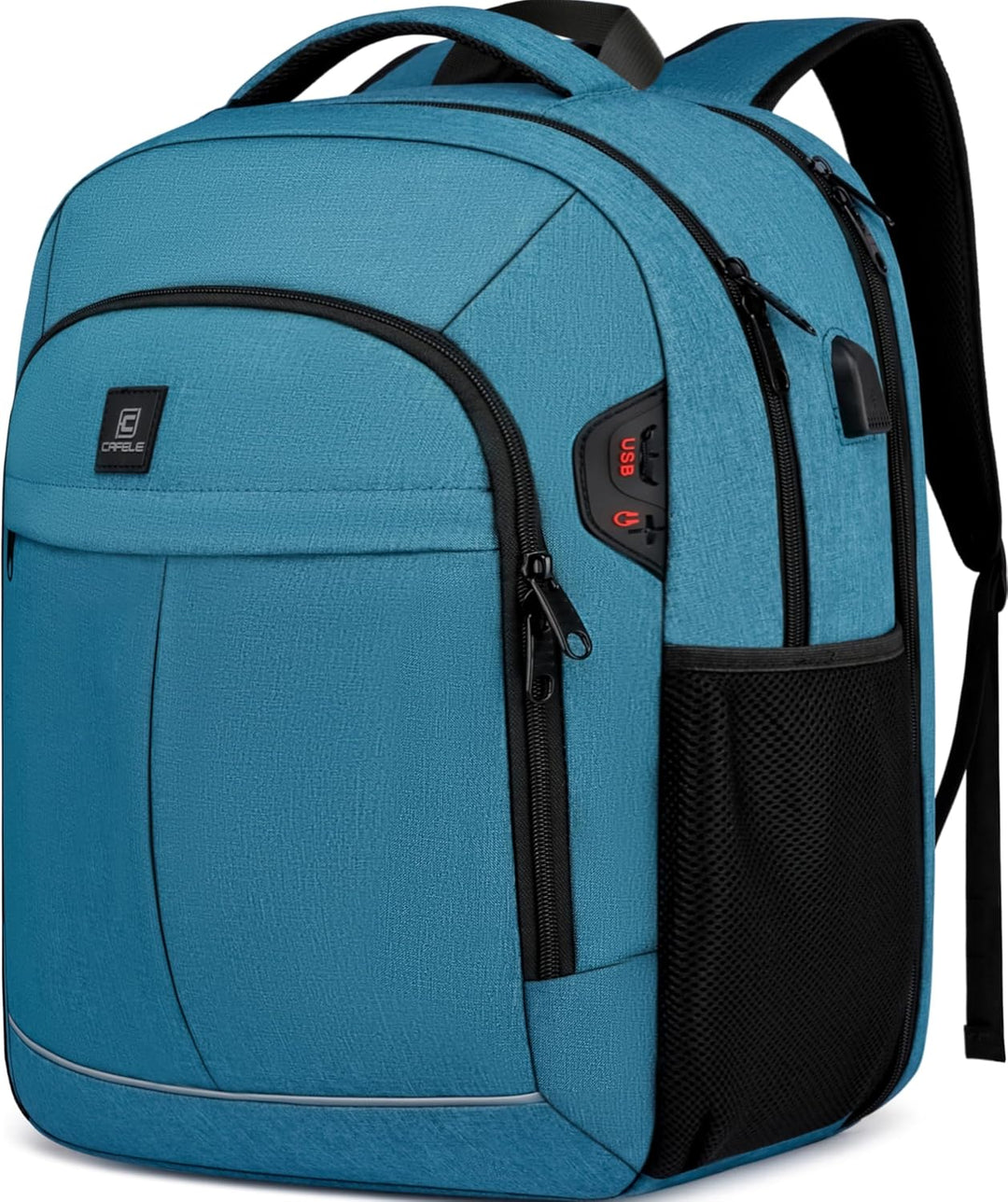 Unisex water-resistant laptop backpack with USB port & anti-theft design for daily commute.