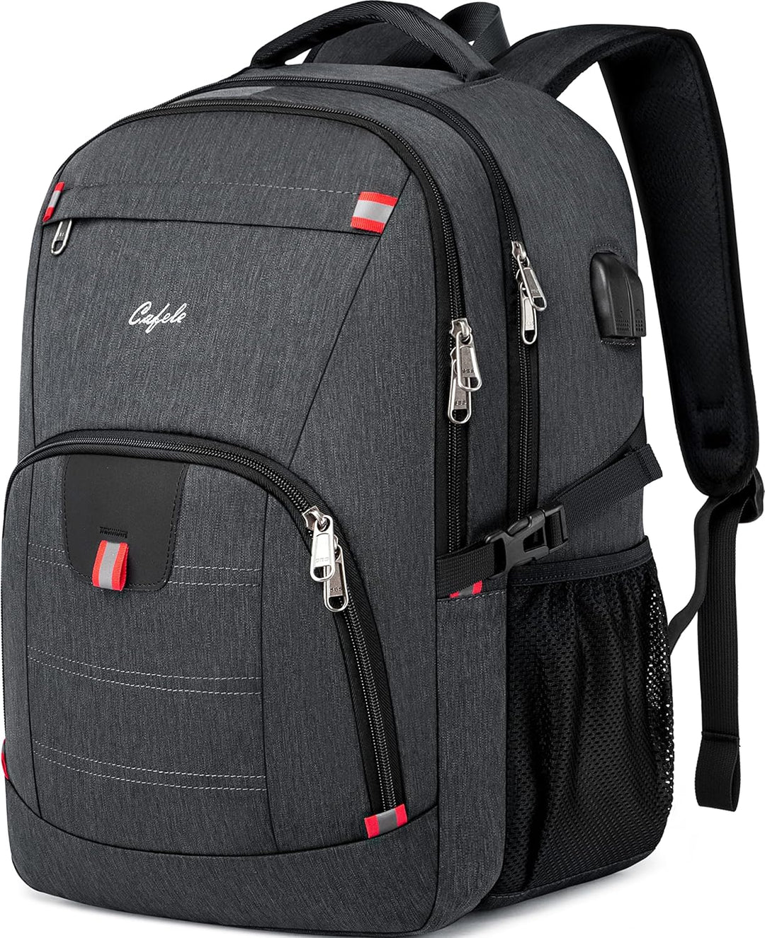 Anti-theft work backpack, water-resistant, with dedicated laptop compartment & USB.