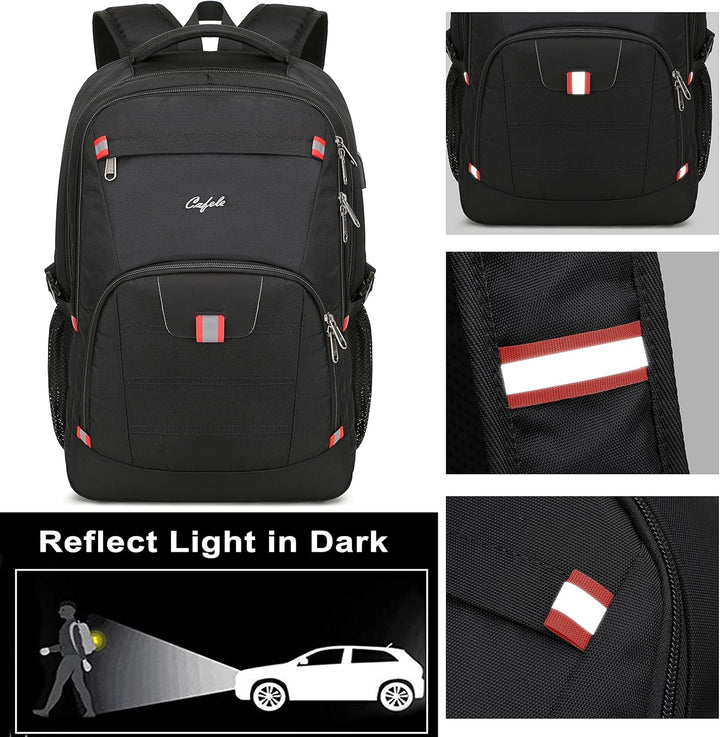 Secure water-resistant school bag, USB charging, anti-theft for laptops & essentials.