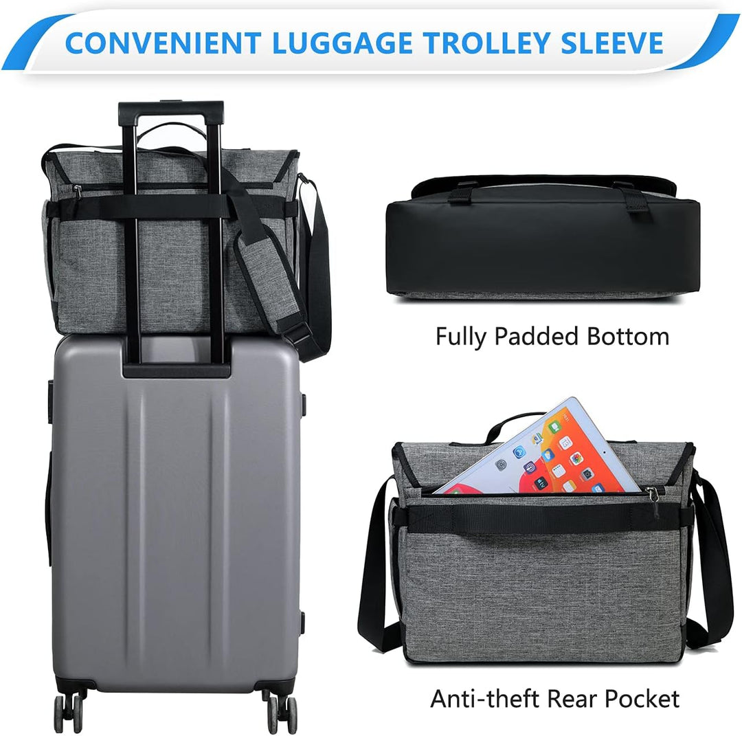 Stylish unisex water-resistant laptop messenger bag with an adjustable strap, perfect for students & pros.