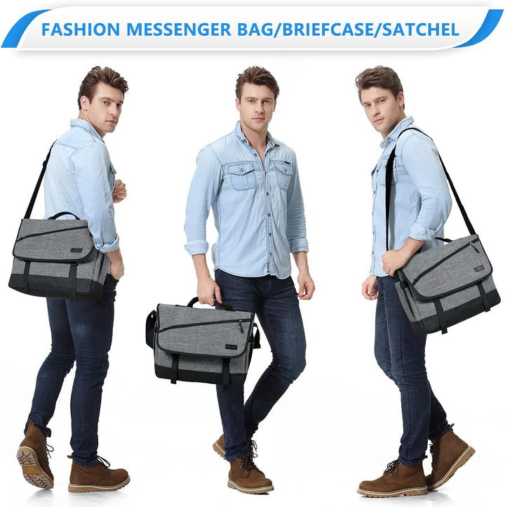 Protective water-resistant laptop messenger bag ensures your devices stay safe & dry on the go.