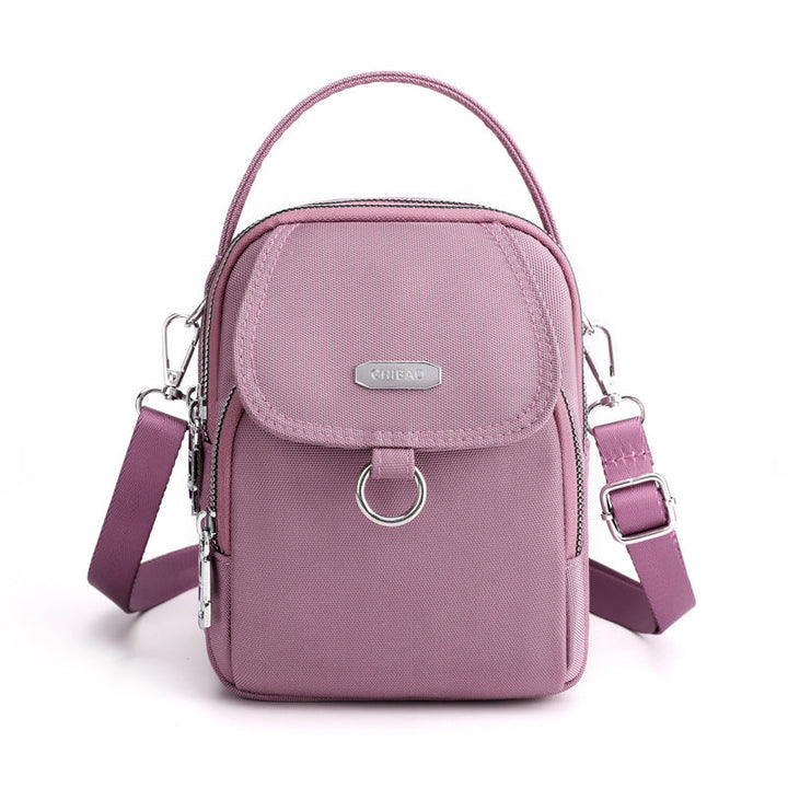 Modern unisex waterproof multi-pocket bag, black, perfect for students & commuters