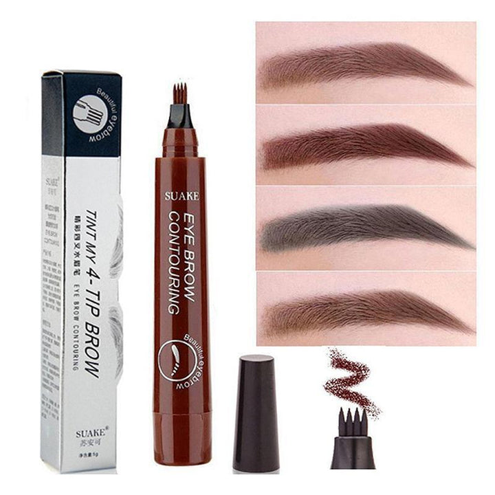 Waterproof microblading effect pen in packaging with 'eyebrow' and 'beard' keywords