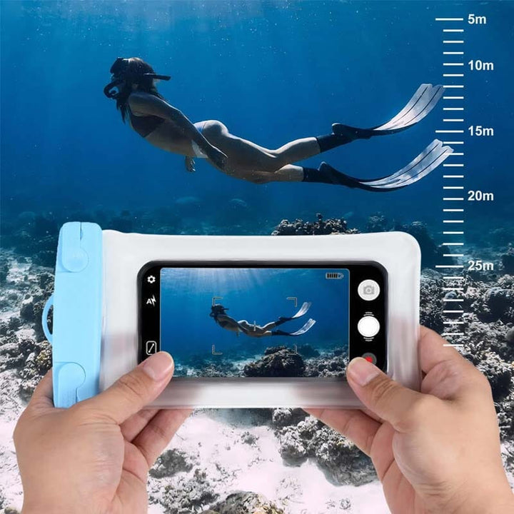 Transparent waterproof phone bag, allowing full use of the screen underwater