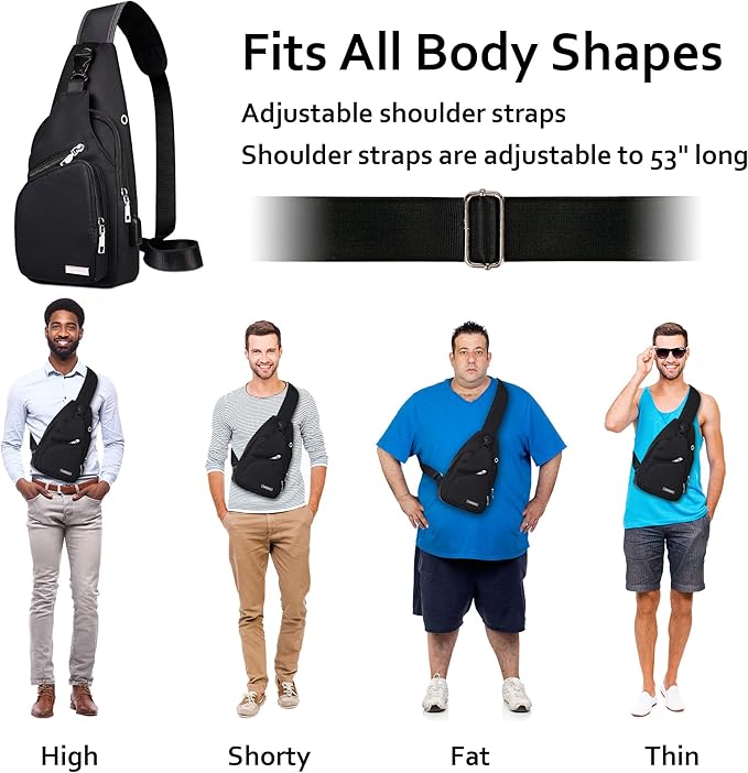 Waterproof sling bag holding phone & water bottle, practical for daily adventures & organization.