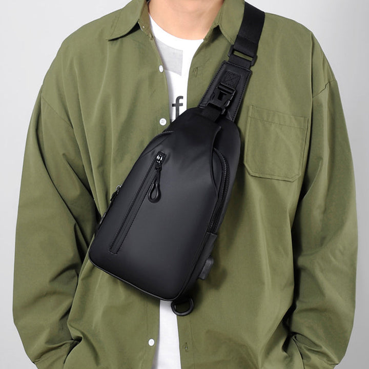 Unisex travel sling bag in a vibrant color, showcasing its modern and functional design.