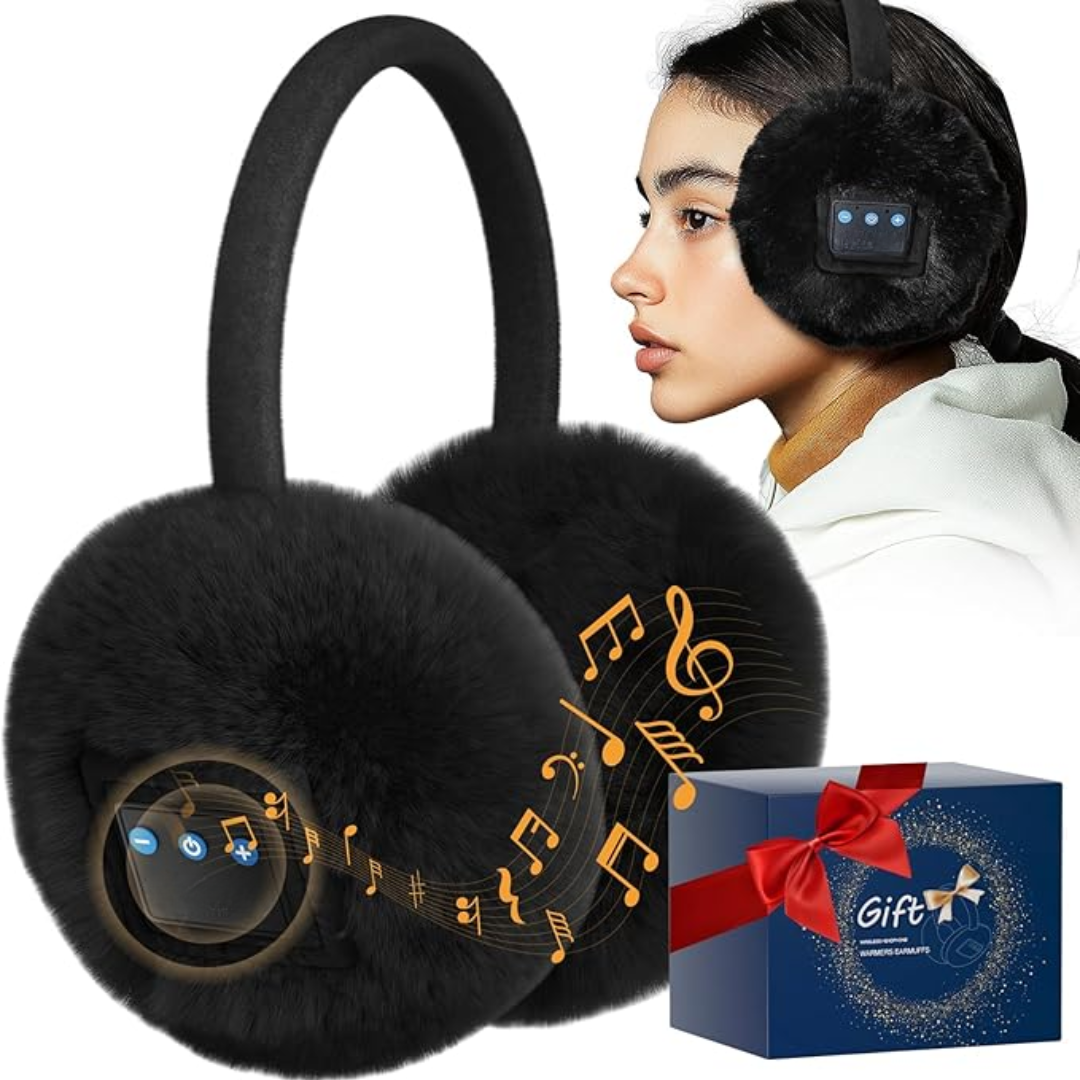 Soft, cozy unisex ear warmers with Bluetooth audio for winter warmth & entertainment. CozyGrooves.