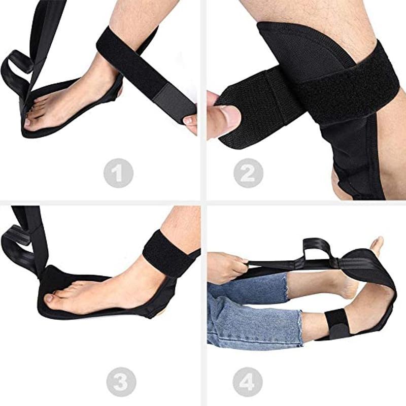 Portable yoga and stretching strap for daily fitness routine; ideal accessory for gym or home use