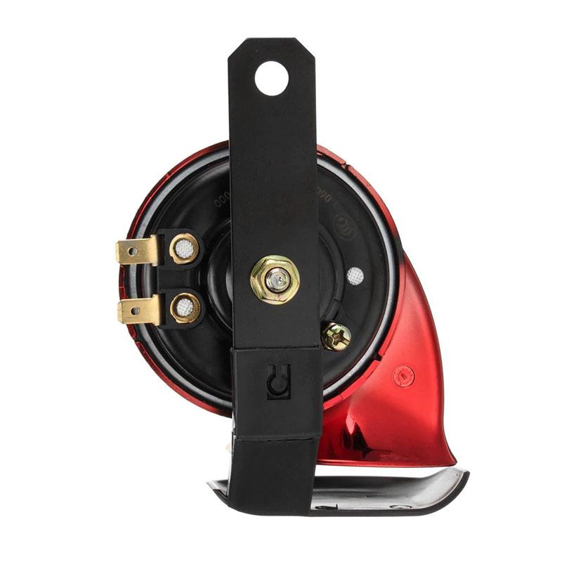 Packaged universal 12V air horn, ready for installation in cars, trucks, or motorcycles