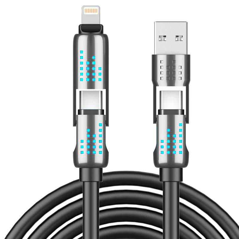 Overview of the universal 240W 4-in-1 USB-C fast charger, an essential multi-device accessory
