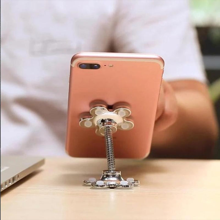 Floral design smartphone mount, 360-degree rotation, perfect travel accessory for any phone