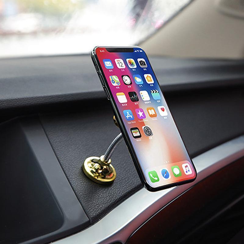 Travel-friendly phone holder with strong suction and full 360-degree rotation for cars