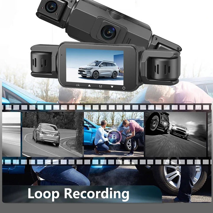 The complete universal 4-channel WiFi dash cam system, offering total vehicle security & multi-channel recording.