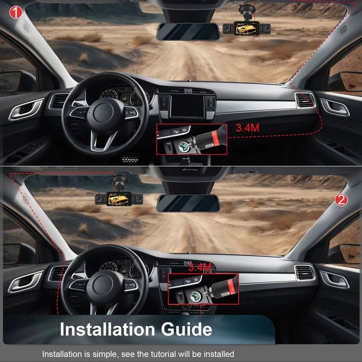 High-security 4-channel WiFi dash cam system, a reliable driving recorder & parking monitor for vehicle protection.