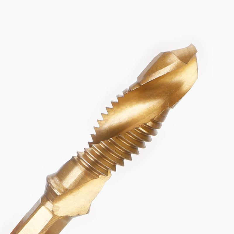 Complete 6-piece HSS metric tap drill bit set, perfect for accurate thread tapping